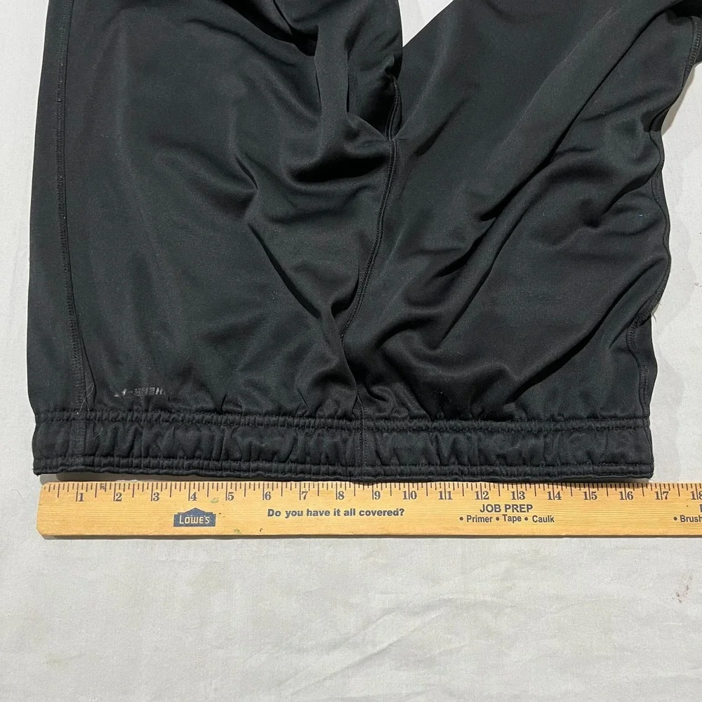 Nike Mens Black Grey Logo Elastic Waist Therma-Fit Gym Training Sweatpants L